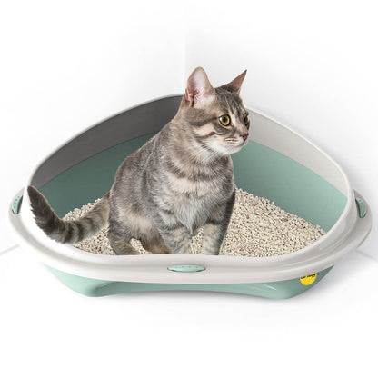Cat Corner Litter Tray Large or Jumbo Rim Pet Open Toilet Pan Box Cat Centre?