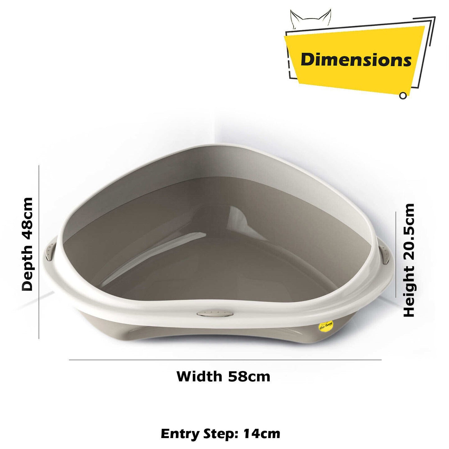 Cat Corner Litter Tray Large or Jumbo Rim Pet Open Toilet Pan Box Cat Centre?